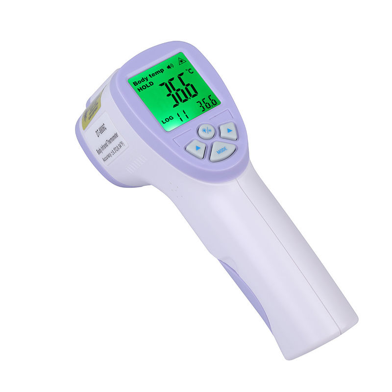 White  Easy Reading Digital Forehead Thermometer Large Screen Backlight Display